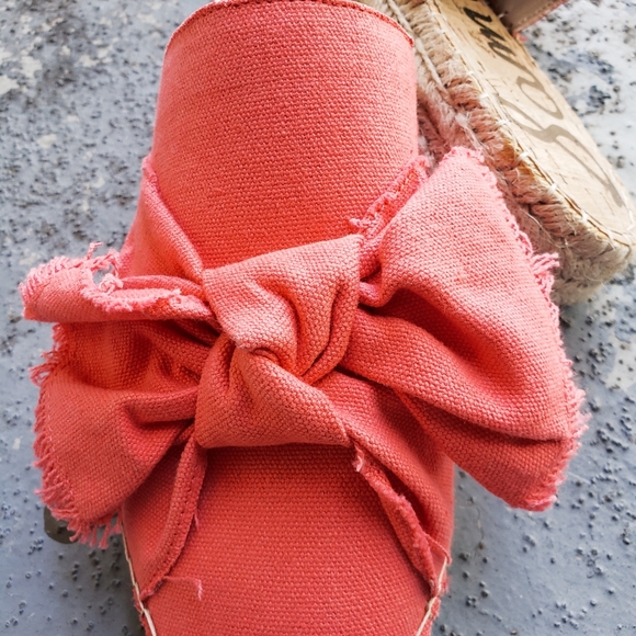 Sam Edelman Lynda Pink Bow Spandrille Mules - Picture 5 of 5